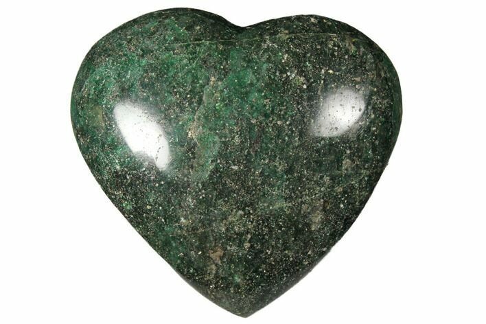 Polished Fuchsite Heart - Madagascar #126774